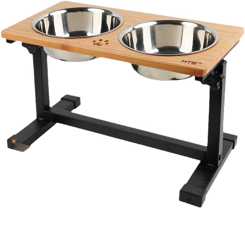 Wooden Raised Dog Bowl Adjusta - огляд і ціна Pet Supplies Pet Shop